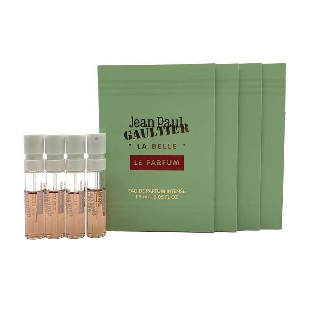 Jean Paul Gaultier La Belle Le Parfum sample vials - sage green and rose